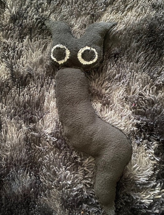black cat worm plush